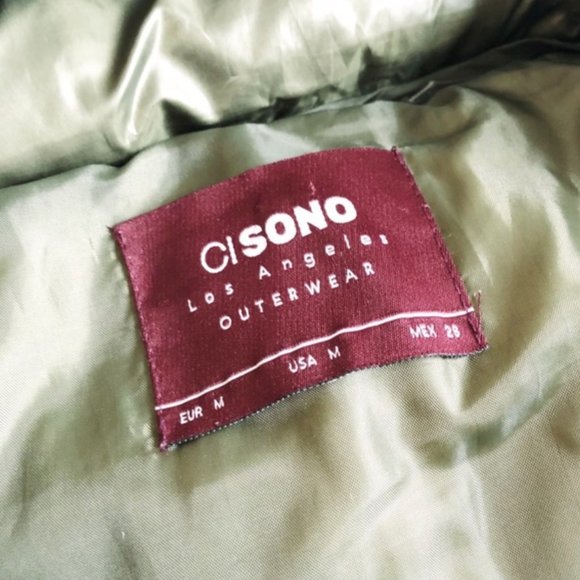 Green Puffer Jacket (vegan) - Picture 9 of 9